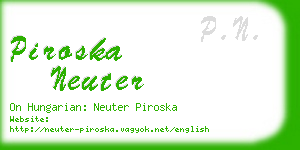 piroska neuter business card